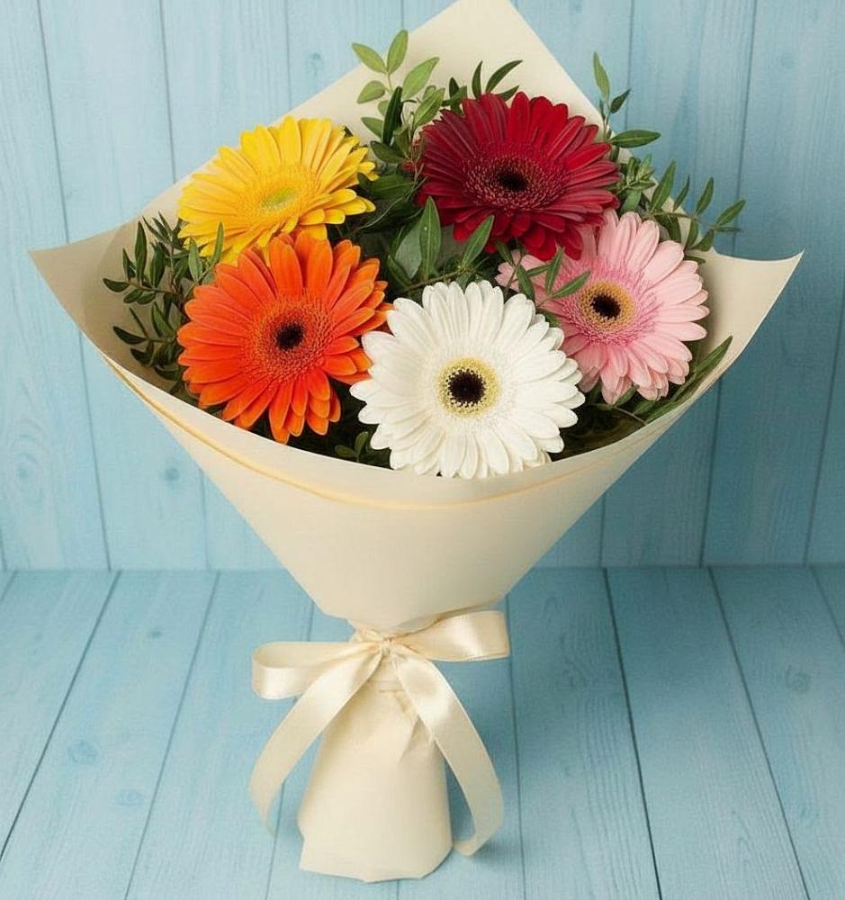 Букет цветов из: Герберы в Волченки
