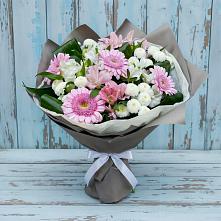 Букет цветов из:  Герберы, Альстромерии и Хризантемы #REPLACE_PRED# Волченки