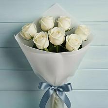 Букет 7 Белых роз Эдлесс Лав в Волченки
