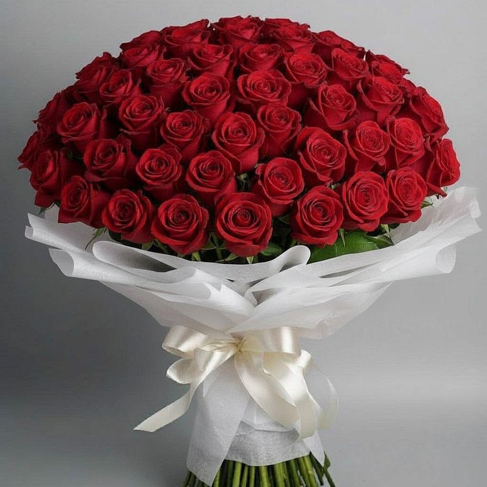 Букет 101 Красная роза Блэк Мэджик в Волченки