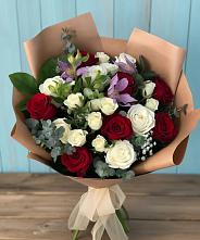 Букет цветов из:  Розы и Альстромерии в Волченки