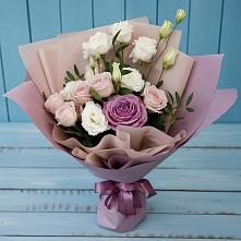 Букет цветов из:  Розы и Лизиантусы в Волченки