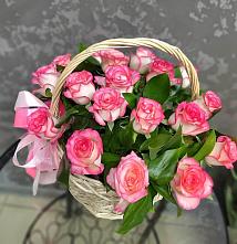Цветочная композиция из Розы в корзине #REPLACE_PRED# Волченки
