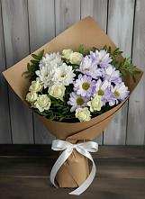 Букет цветов из:  Хризантемы и Розы в Волченки