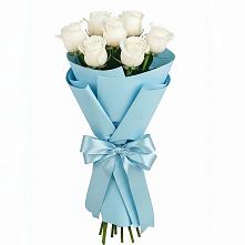 Букет 7 белых роз Проуд в Волченки