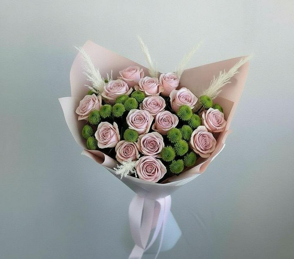 Букет цветов из: Розы и Хризантемы в Волченки