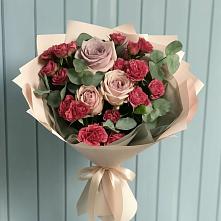 Букет цветов из:  Гвоздики и Розы в Волченки