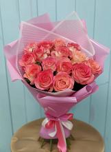 Букет 15 Розовых роз Равель в Волченки